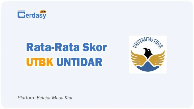 Rata Rata Nilai Skor UTBK UNTIDAR